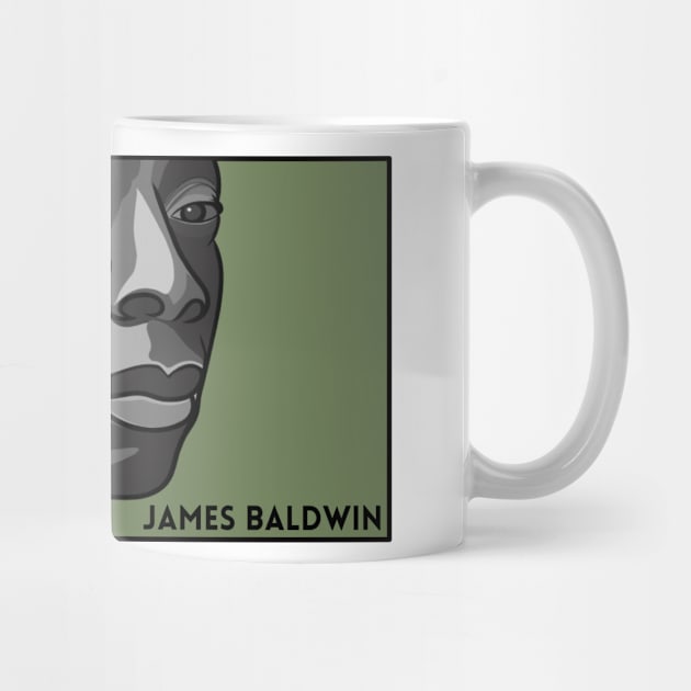 Portrait of James Baldwin by History Tees